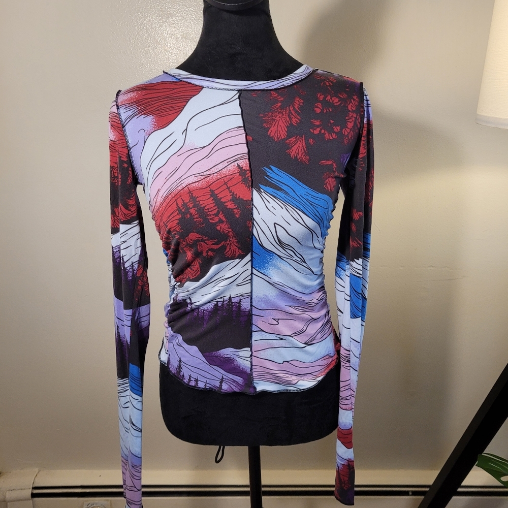 Free People Movement Right On Run Colorful Long Sleeve Size Large And XS - Picture 9 of 15